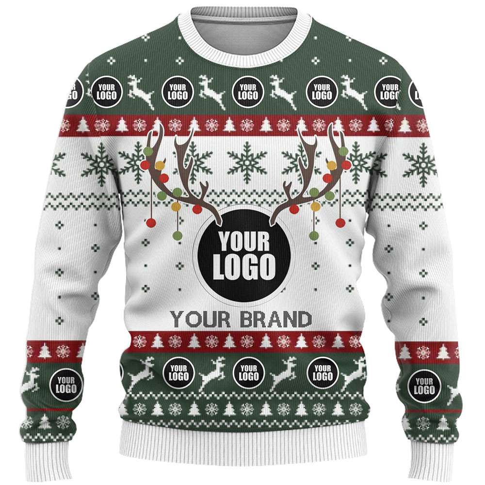 DYI Company Logo Or Face Ugly Christmas Sweater 4